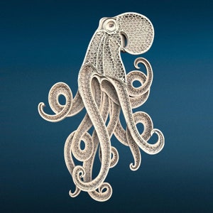 MIAGILASER Octopus Mandala Wood Wall Art: 3D Layered Home Decor (40x24 in.)