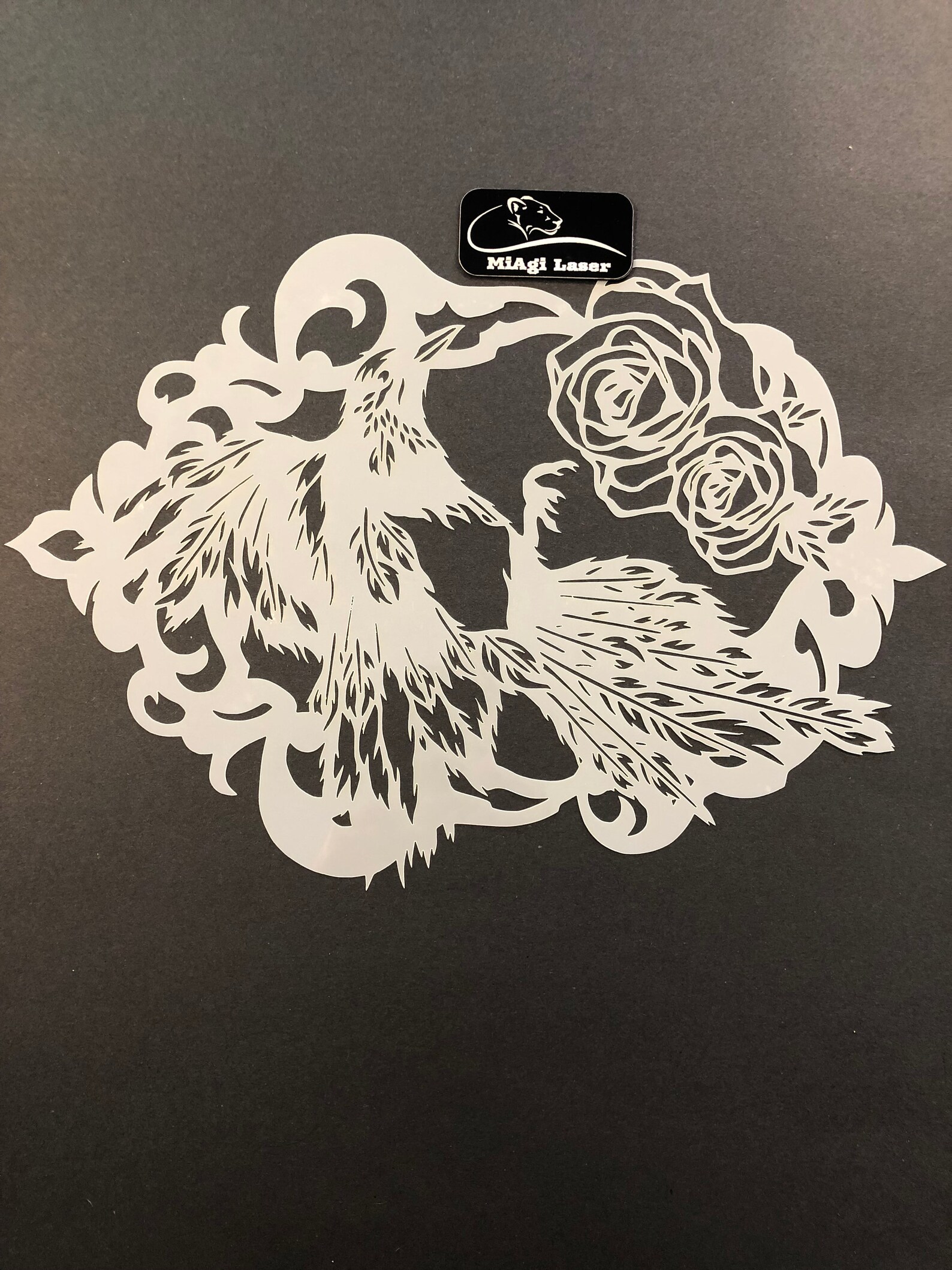 Cameo Magpie Laser Cut Stencil Stencil Template Reusable Etsy