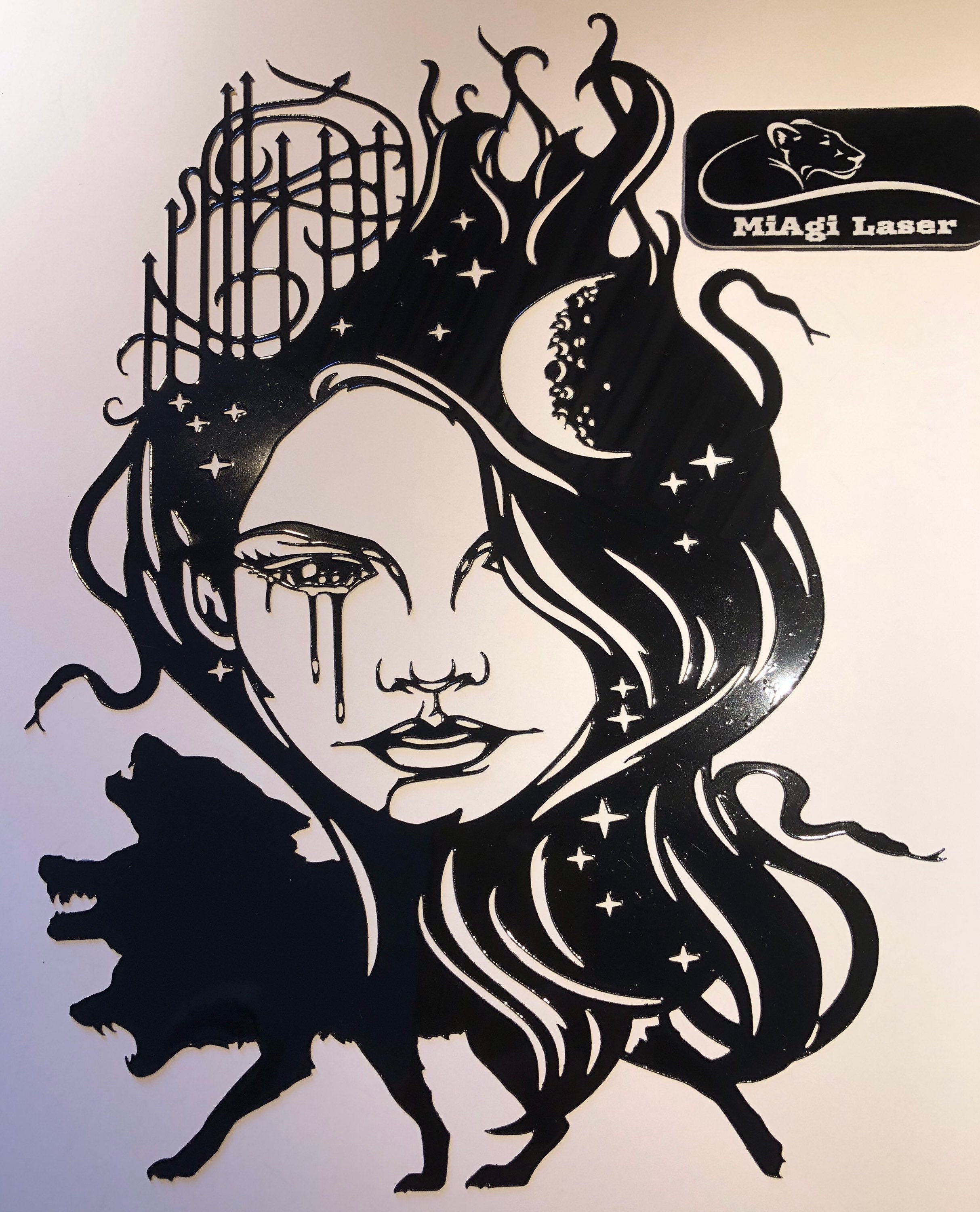 Persephone Laser Cut Stencil Template Reusable Mylar Vinyl Etsy