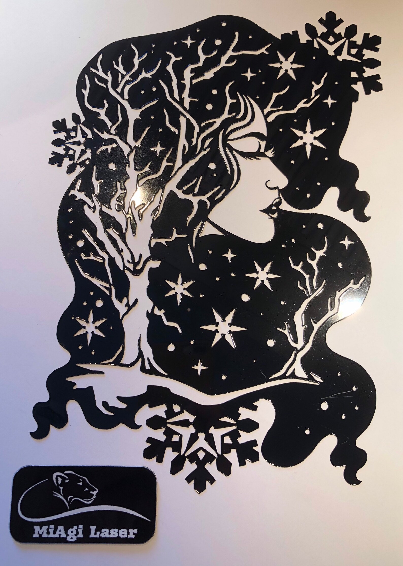 Winter Storm Goddess Laser Cut Stencil Storm Goddess Etsy