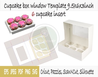Download Cupcake Box Template Etsy