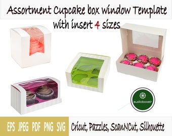 Download Cupcake Box Template Etsy