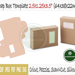 Template of soap box with half window (2.5&quot;x1.25&quot;x3.5&quot;)