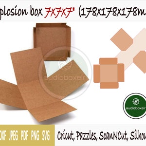 Template of explosion box (7"x7"x7")