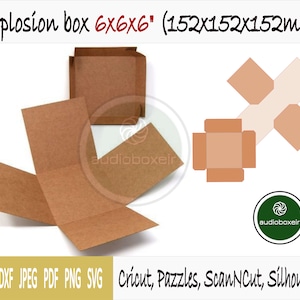 Template of explosion box (6x6x6")