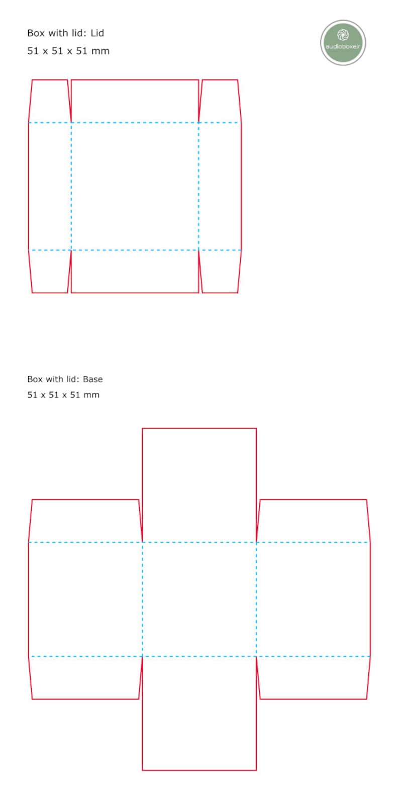 Download Box With Lid Template 2x2x2inch Favor Box Gift Box PDF SVG ...