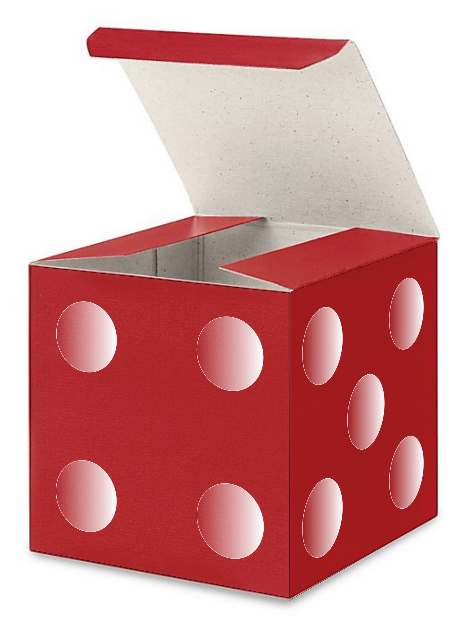 Dice Gift Box Template 2x2x2inch Red Favor Casino Las Vegas Etsy