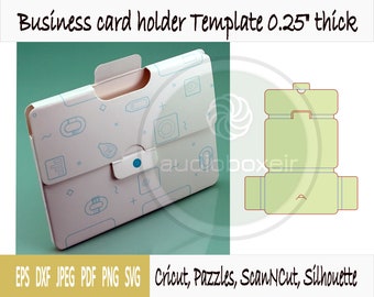 Template of box for business card  (0.25")