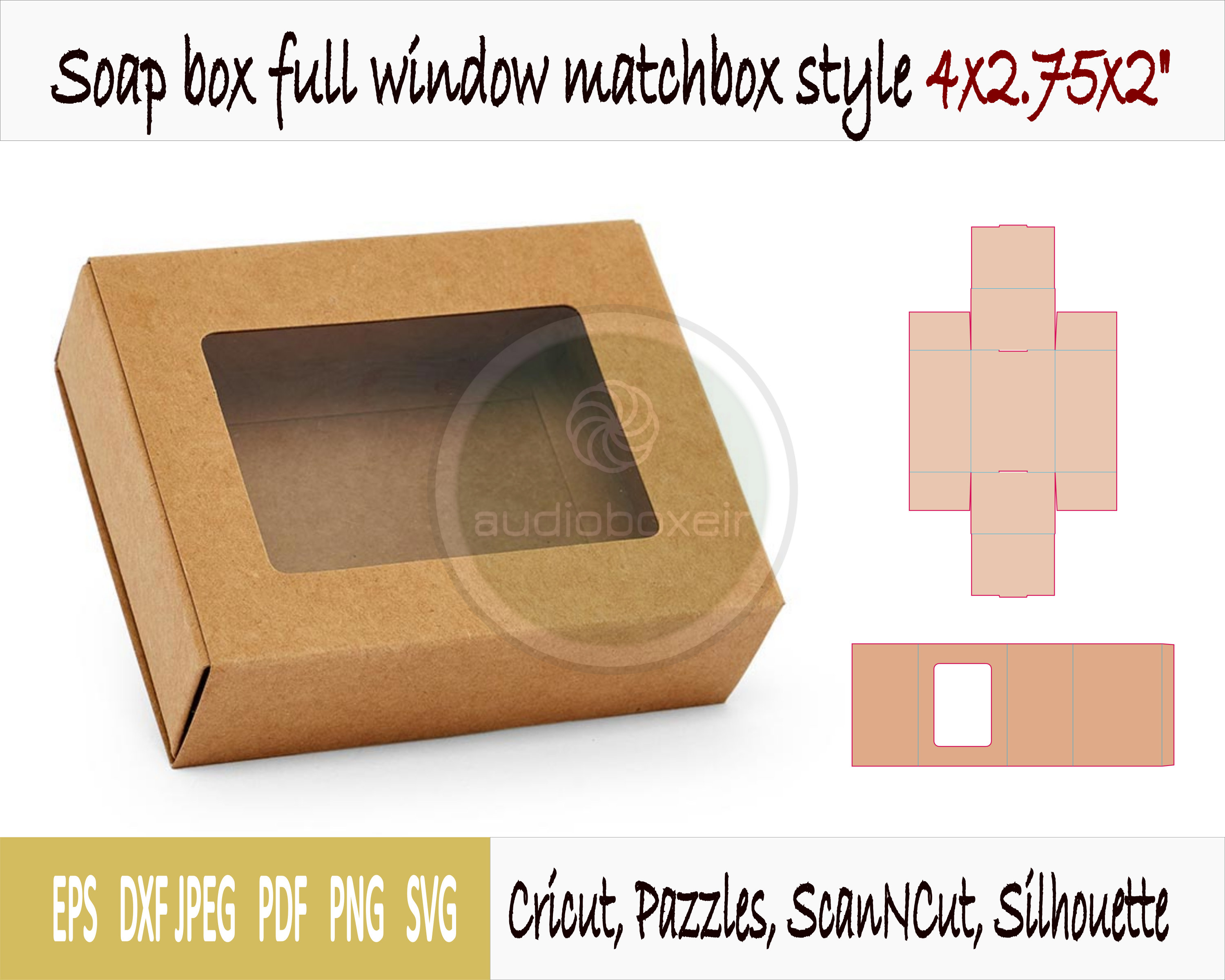 Soap Box Template 4x2.75x2 102x70x51mm Matchbox Full | Etsy