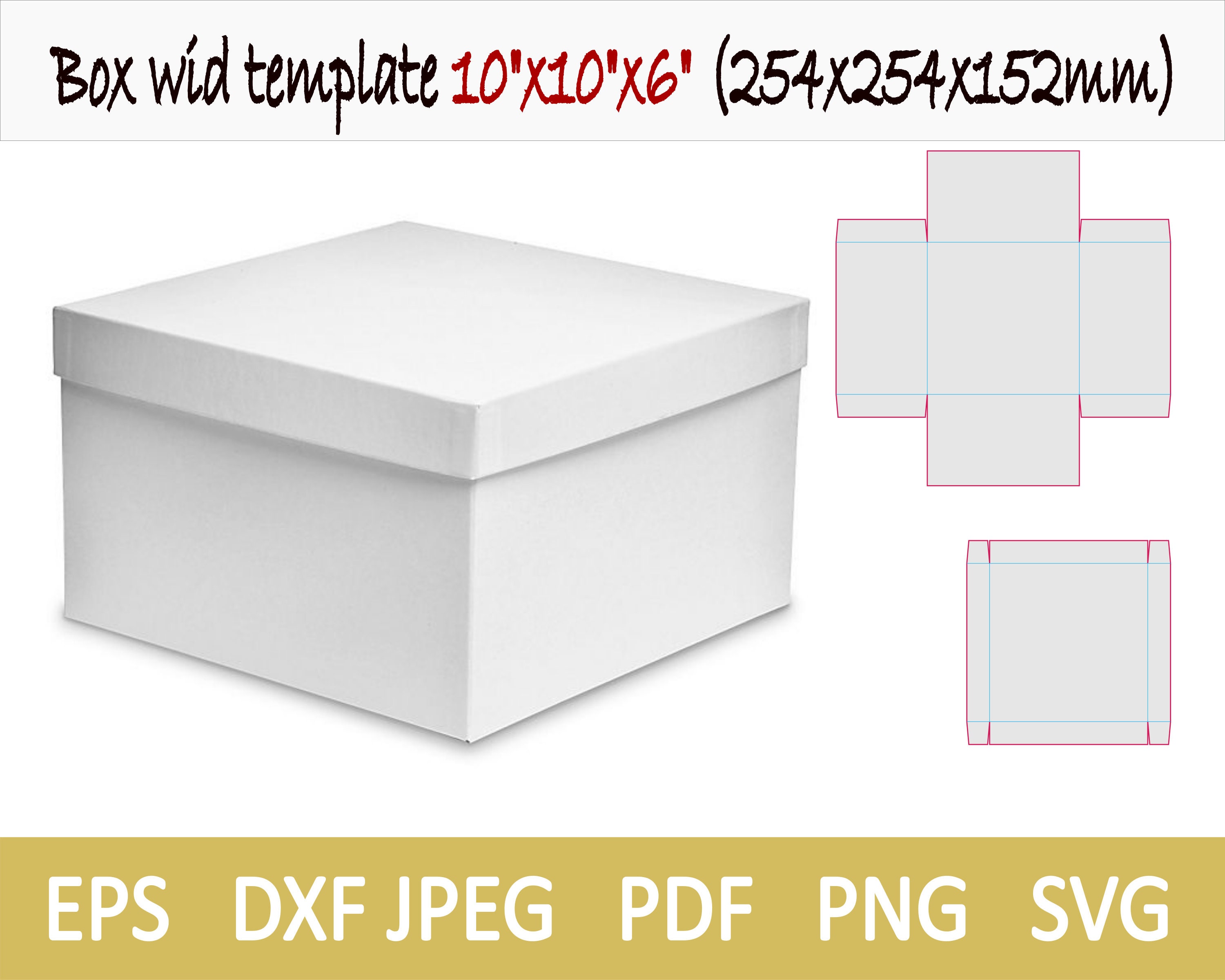 New Document Template: Basic Square Box with Flap Lid - Pazzles Craft Room