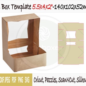 Template of pie box (5.5&quot;x4&quot;x2&quot;)