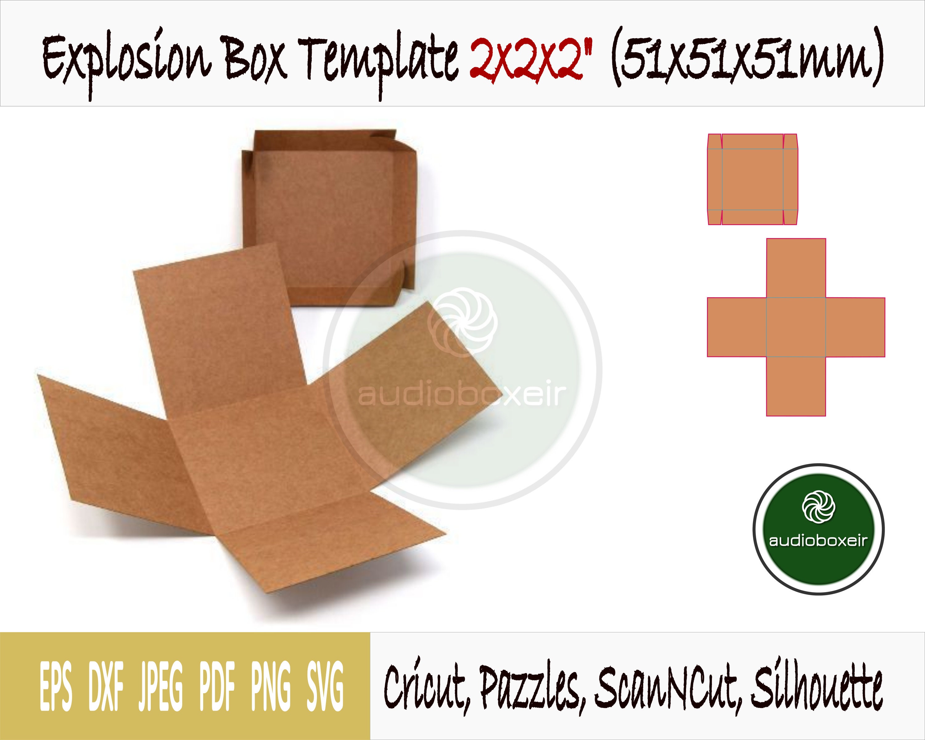 Template of Box for Round Hat 12x8x2 -   Box template, Gift box  template, Round hat
