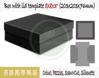Schablone Box mit Deckel (20cmx20cmx8cm)