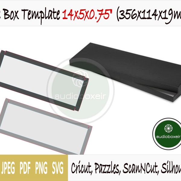 Template of box for tie (14"x4.5"x0.75")