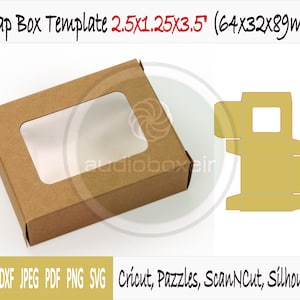 Template of soap box with window (2.5&quot;x1.25&quot;x3.5&quot;)