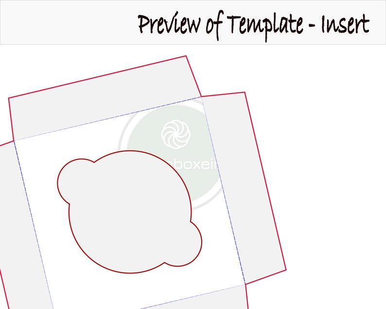 Cupcake Box Window Display Insert Template Single 3.5x3.5x3.5 PDF DXF