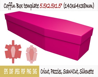 Template of box of coffin (5.5"x2.5"x1.5")