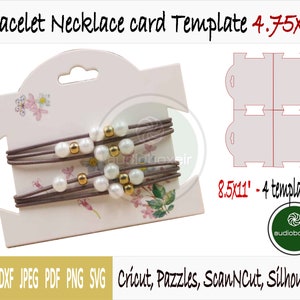 Plantilla de tarjeta para pulsera o collar (4,75"x4")
