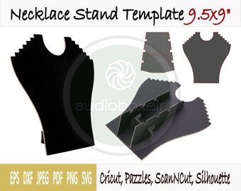Template of stand for necklace (9.5"x9")