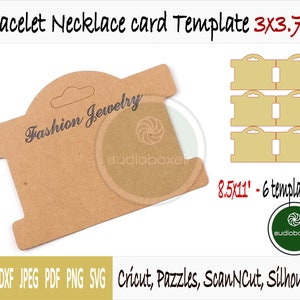 Plantilla de tarjeta para pulsera o collar (3"x3,75")