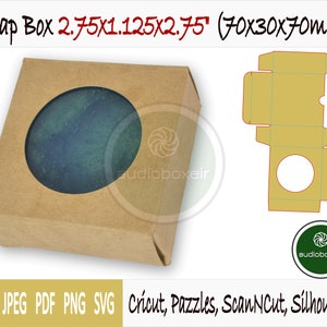 Template of soap box with round window (2.75&quot;x1.125&quot;x2.75&quot;)