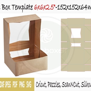 Template of box for pie (6&quot;x6&quot;x2.5&quot;)