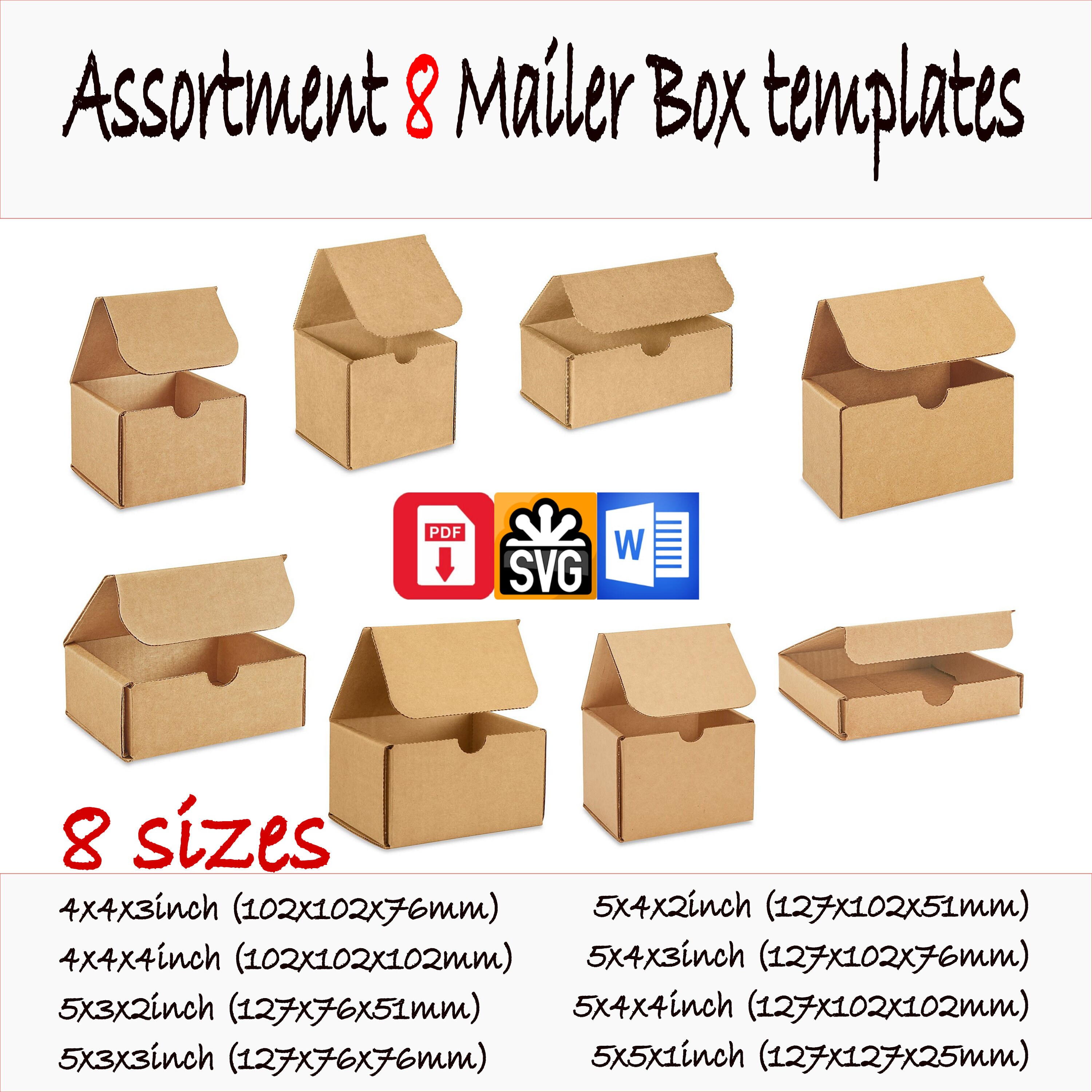 Holiday Gift Shipping Boxes Pack of 5 - Assorted Patterns - 6x6x6 