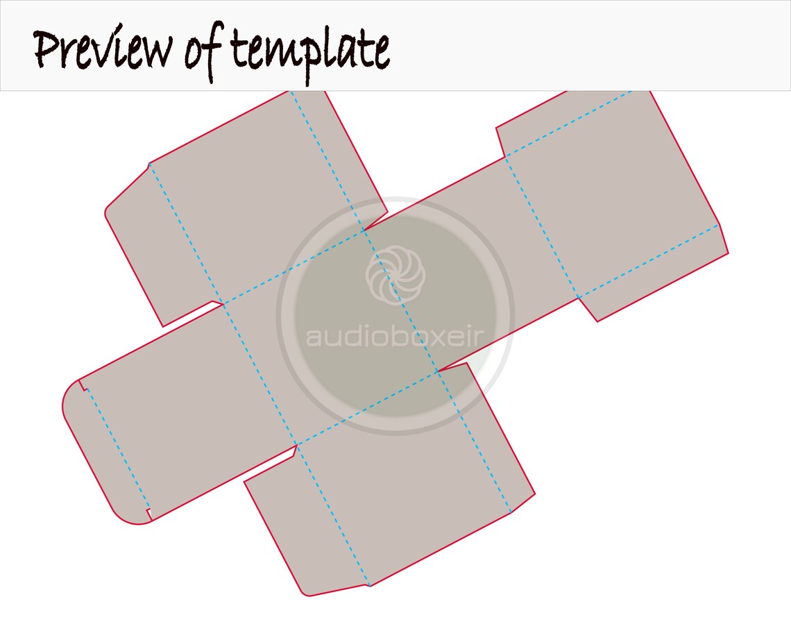 Template of Box for Gift 2x2x2 - Etsy