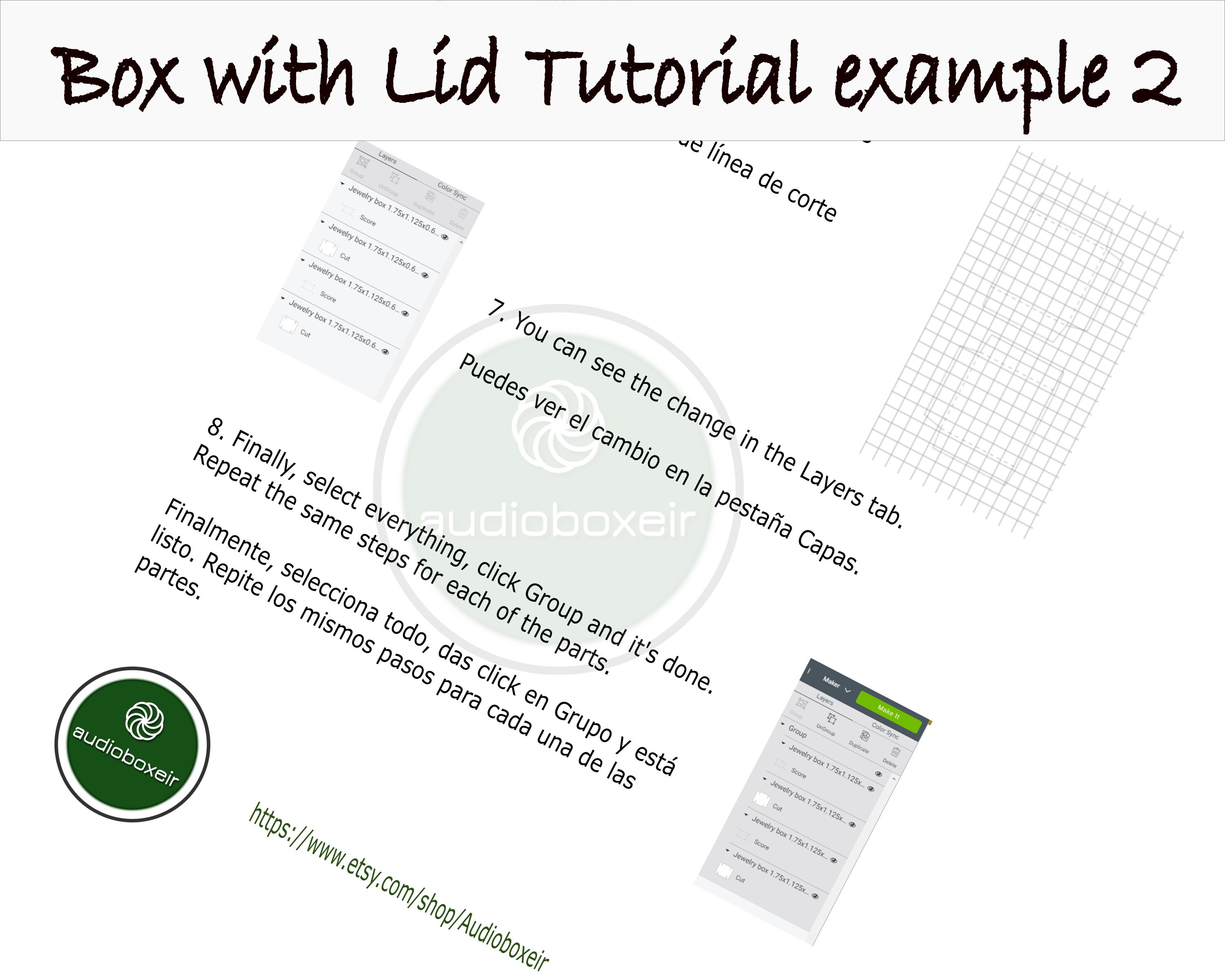 Template of Box With Lid (6