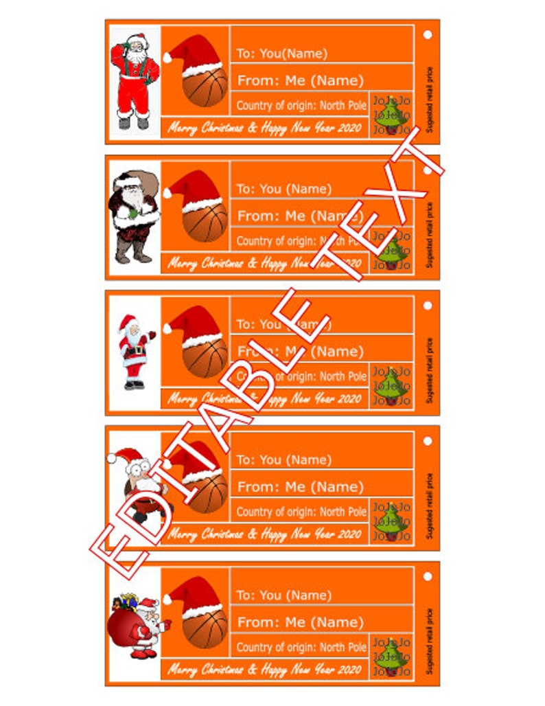 250 shoebox packing ideas: operation christmas child Shoe box christmas label template orange printable editable | Etsy