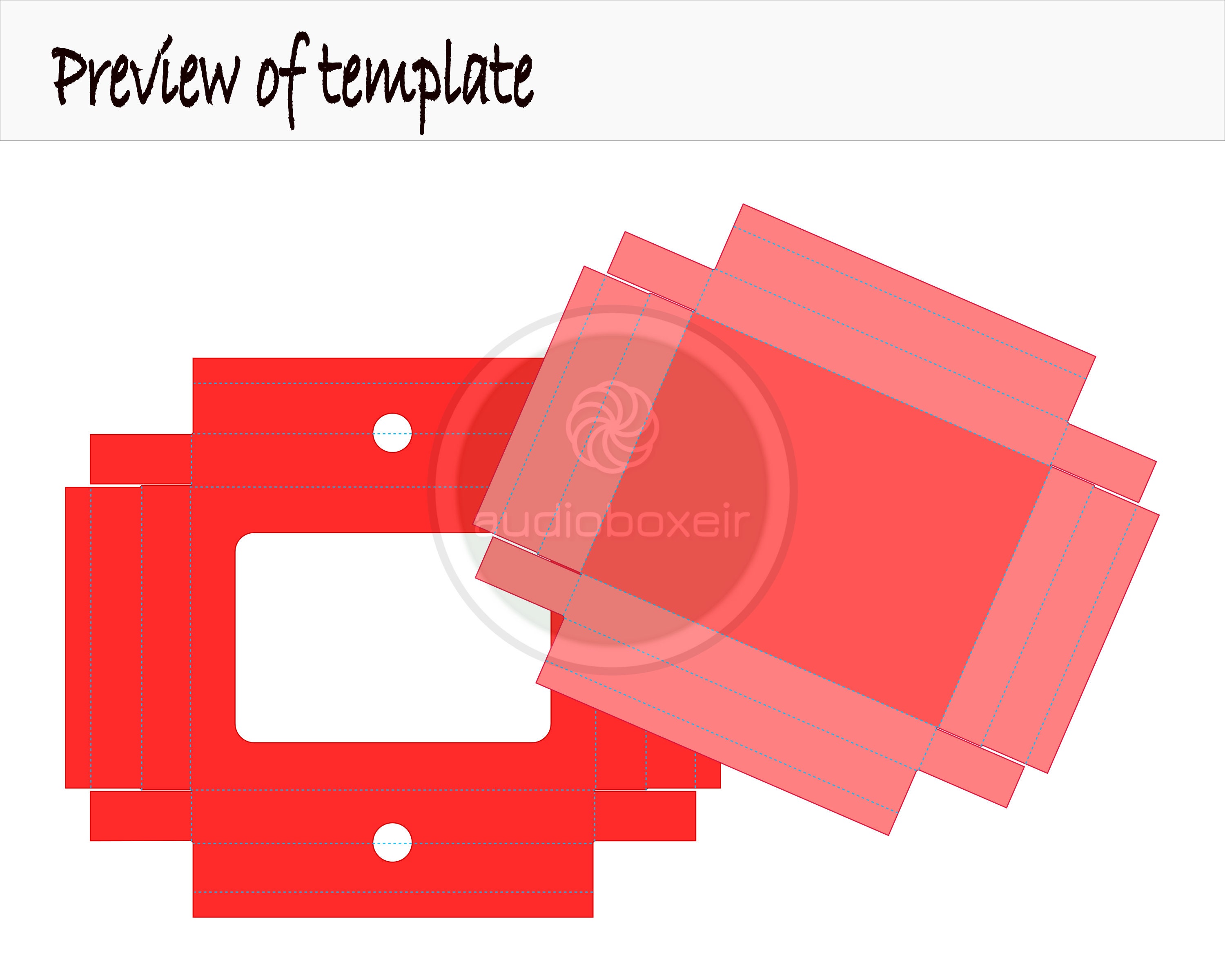 Greeting Card Box Template 5x7x7/8 Invite Wedding A7 W Etsy