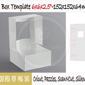 Template of box for pie (6&quot;x6&quot;x2.5&quot;)