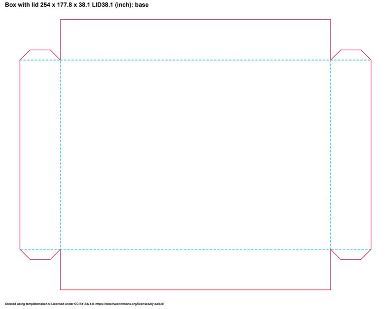 Download Apparel Box Template 10x7x1 5inch 254x178x38mm Pdf File To Print Word Instructions Instant Digital Download Box With Lid Template To Print Gift Wrapping Paper Party Supplies Kientructhanhdat Com