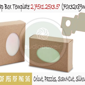 Modello di scatola di sapone con finestra ovale (2,75"x1,25"x3,5")