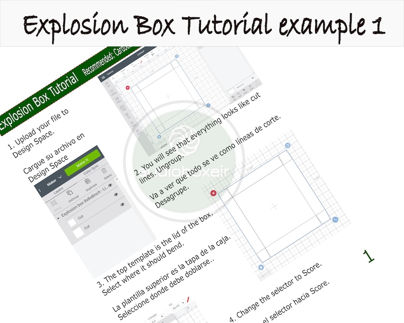Download Explosion Box Template 4x4x4inch Exploding Endless PDF SVG DXF | Etsy
