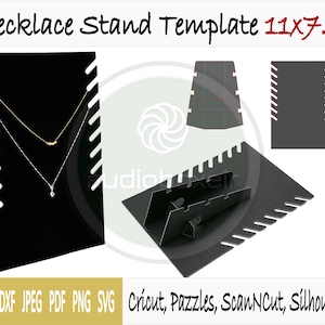 Template of stand for necklace (11"x7.5")