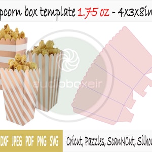 EasyFold Popcorn Box: DIY Printable Template for Instant Fun!