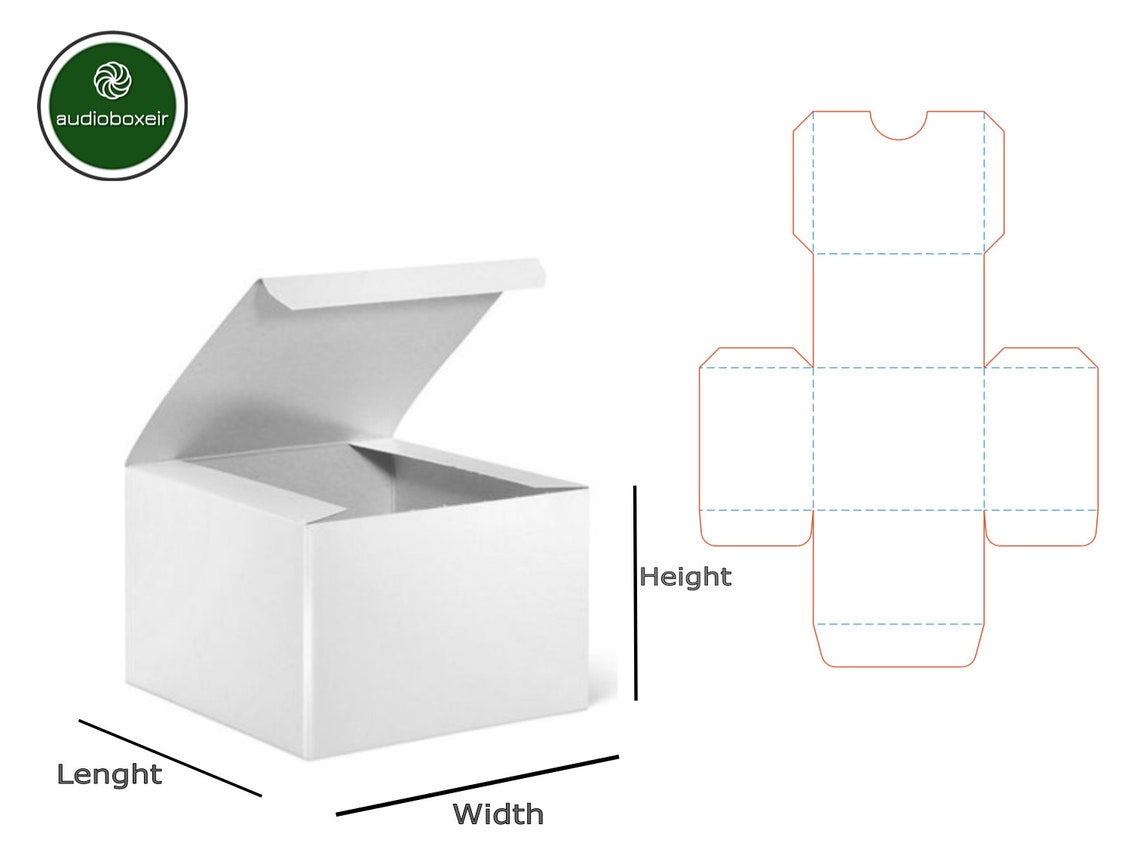 Template of Box for Gift 2x2x2 - Etsy