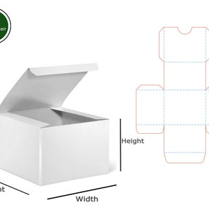 Template of Box for Gift 2x2x2 - Etsy