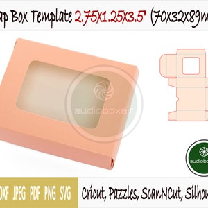 Template of soap box with window (2.75&quot;x1.25&quot;x3.5&quot;)
