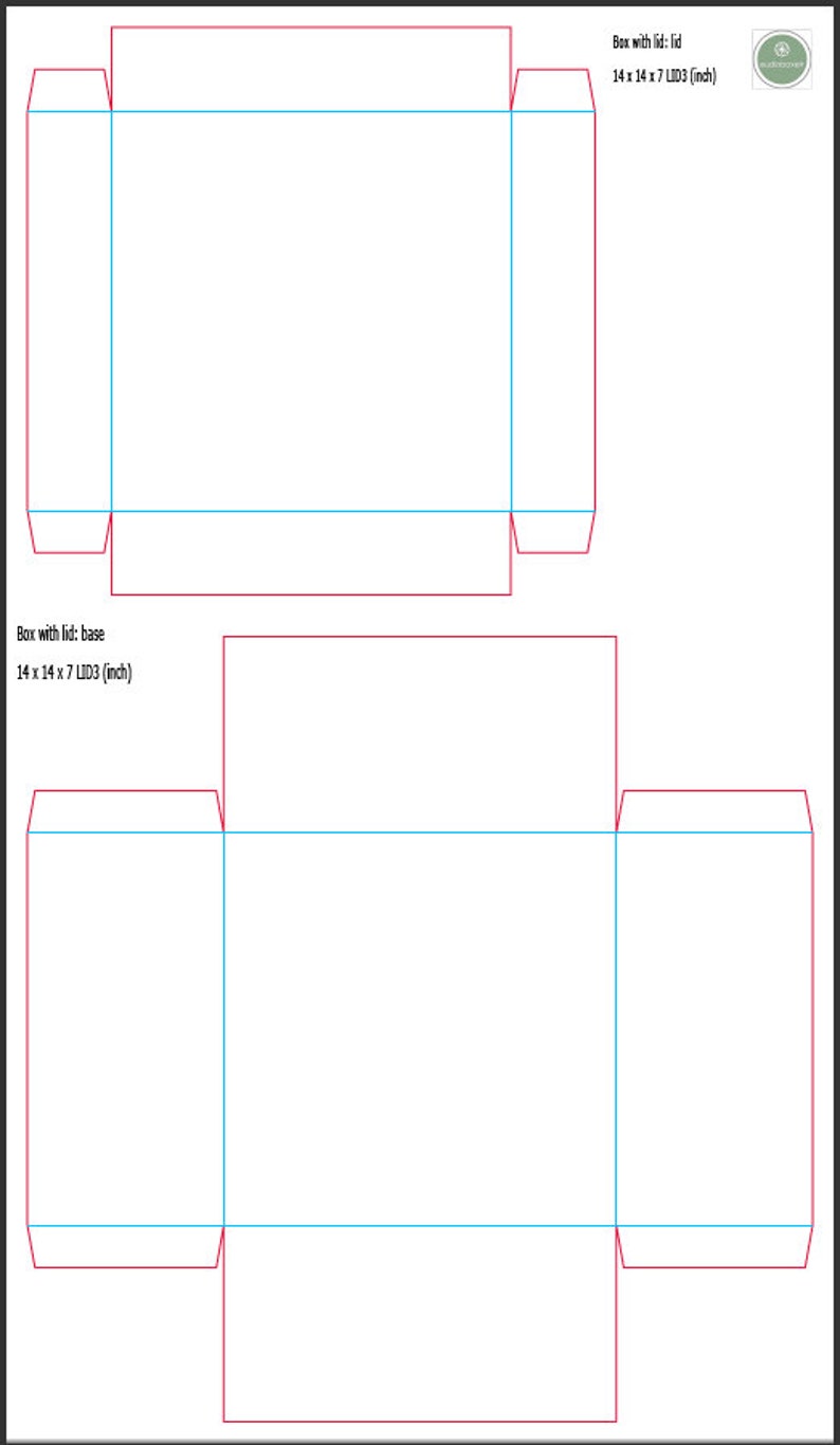 Hat Wreath box template 14x14x7inch 356x356x178mm PDF file | Etsy