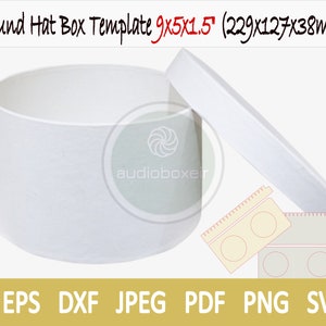 Schablone der Box für runden Hut (9"x5"x1.5")