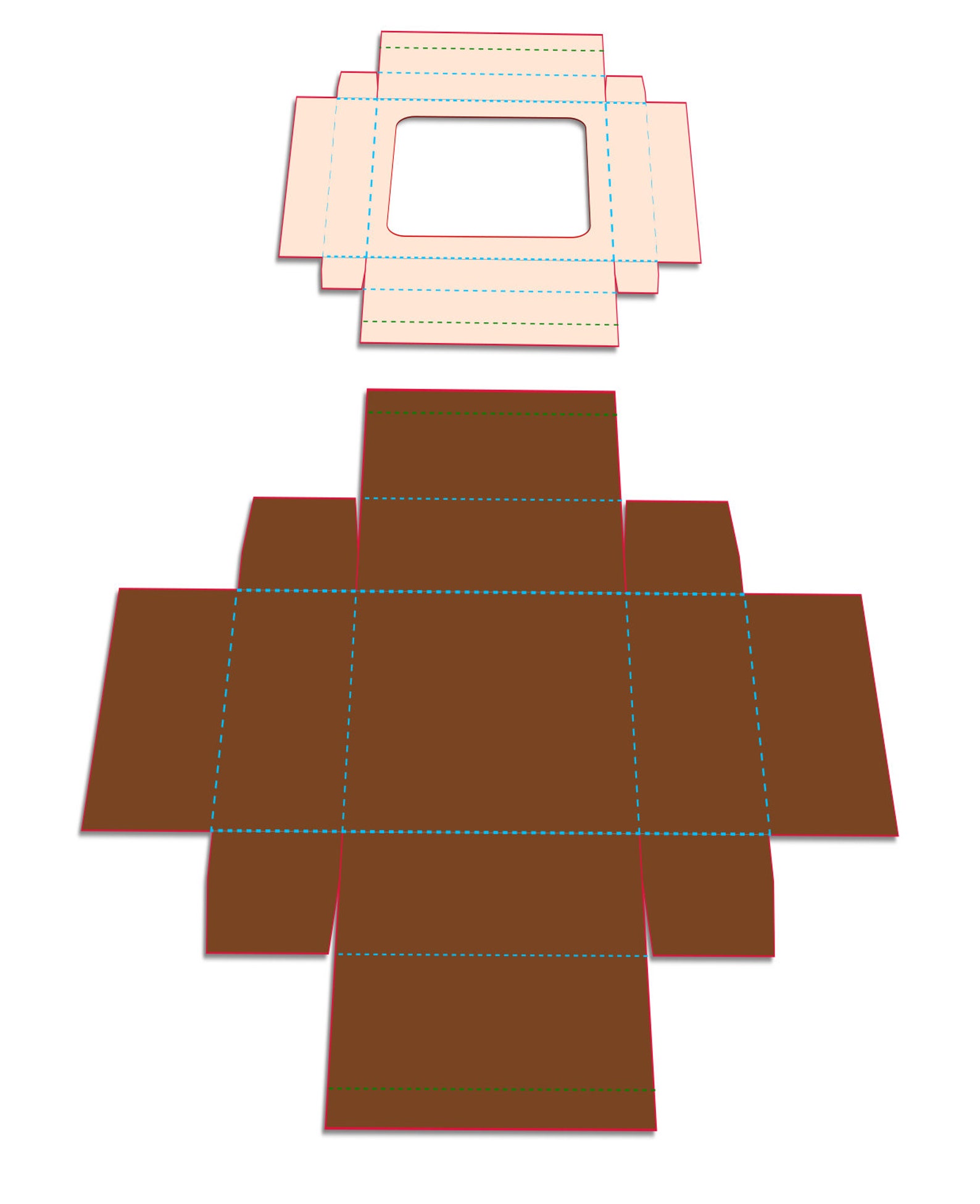 Cookie Box Template 4x4x1.75inch Favor Gift Square Window PDF - Etsy