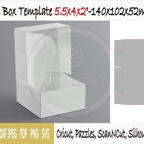 Template of box for pie (5.5"x4"x2")