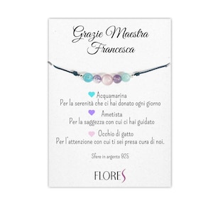 LUODAN Bracciale Regalo per Maestra e Insegnante - Originale per Asilo, Elementare, Medie - Un Bimbo Impara Quando l'Amore Insegna (5