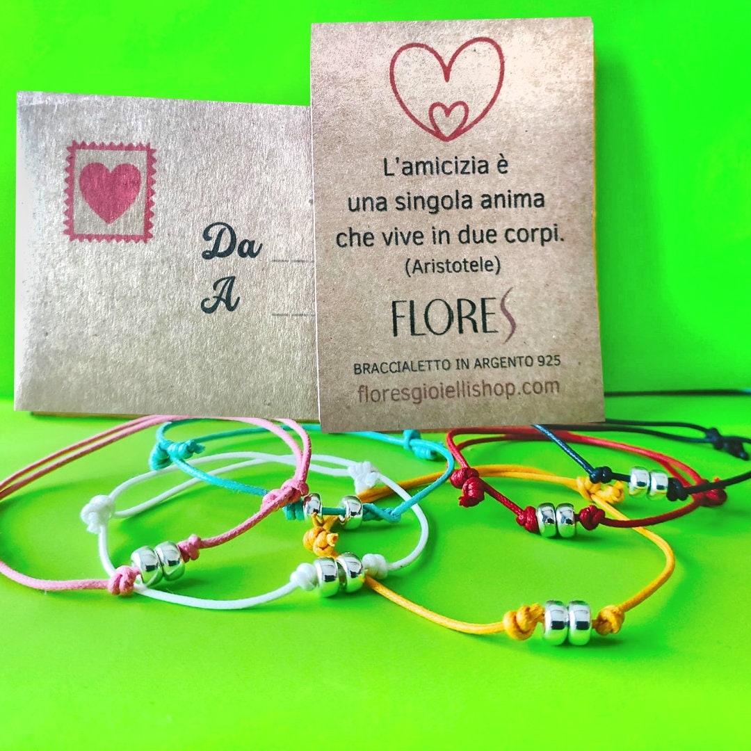 Bracciale Migliore Amica In Acciaio Inox Argento: Regalo Per Amiche Del Cuore, Con Ciondolo E Catena Regolabile - 2