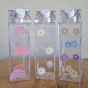 6 Pcs Milk Jug Small Plastic Bottles Lids Mini Fridge Containers Water  Juice Empty Portable Reusable Bulk - AliExpress