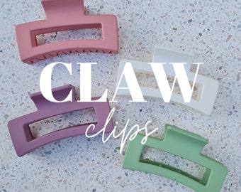 Claw Clips - Matte Coloured Hair Claws - Hair Clamp