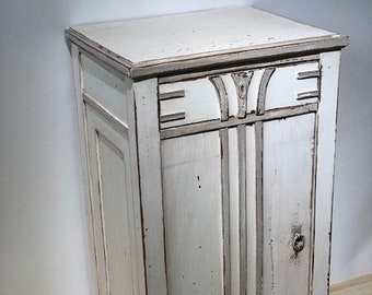 Shabby chic antique bedside cabinet, hand painted