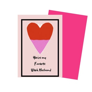 Carte drôle de collègue de travail pour la Saint-Valentin - Vous êtes mon mari de travail préféré